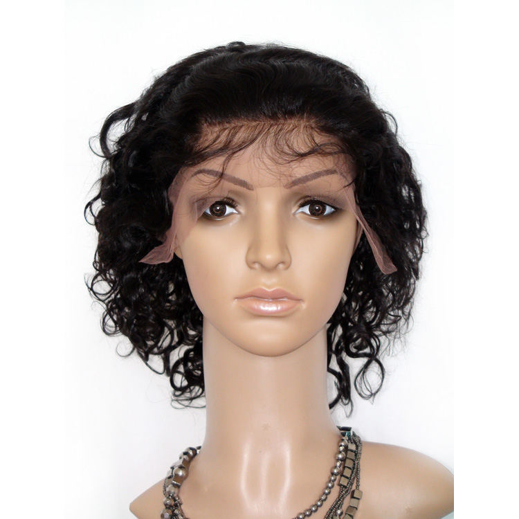 Curly Style and Human Hair Material Wigs Short Hair YL142 